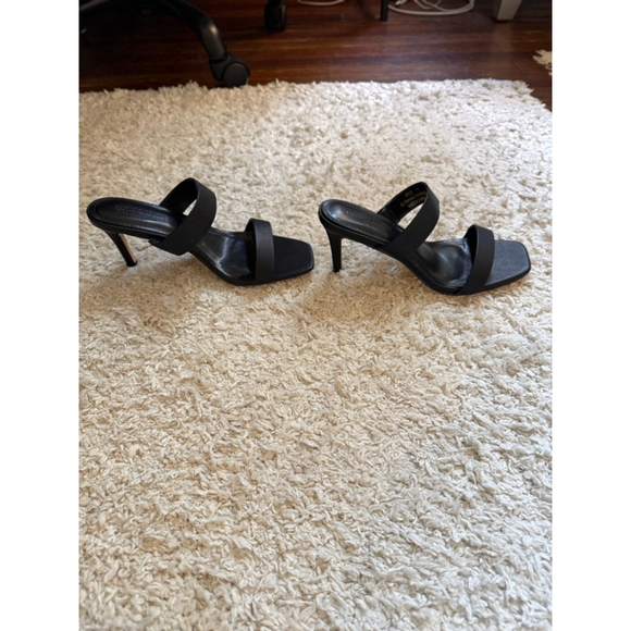 Women's Black Kitten Heel Sandals Size 7 - Picture 3 of 6
